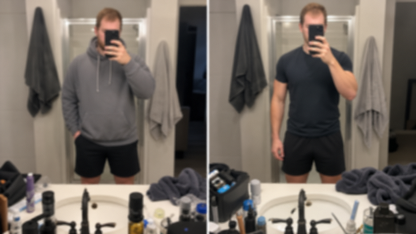 Blurred example before and after transformation
